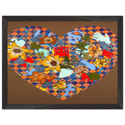 Our Stenciled Heart - 2008 by Miriam Schapiro — Framed art print at Zephyeer