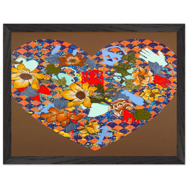 Our Stenciled Heart - 2008 by Miriam Schapiro — Framed art print at Zephyeer