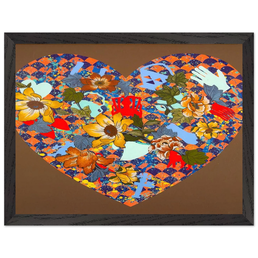 Our Stenciled Heart - 2008 by Miriam Schapiro — Framed art print at Zephyeer