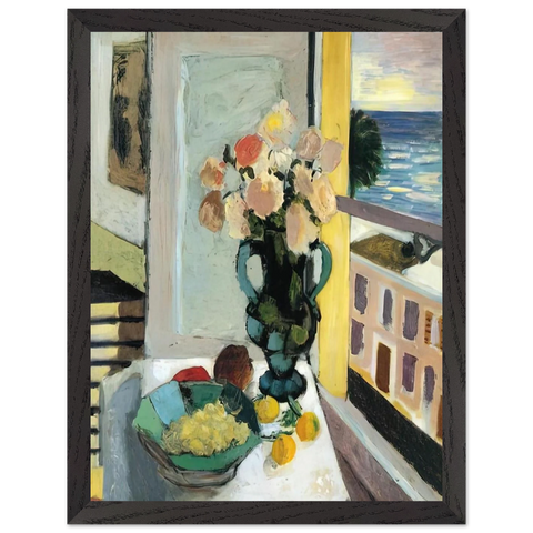 FLOWERS IN FRONT OF A WINDOW 1922 by Henri Matisse — Framed art print at Zephyeer