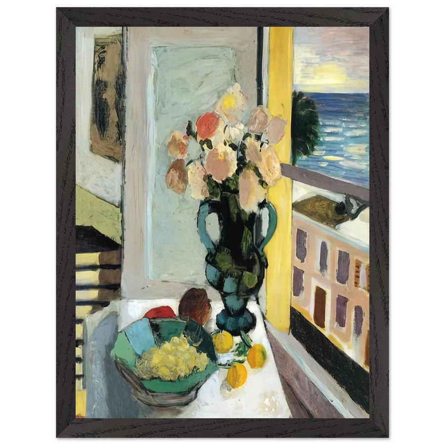 FLOWERS IN FRONT OF A WINDOW 1922 by Henri Matisse — Framed art print at Zephyeer