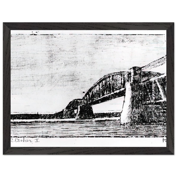 RAILWAY BRIDGE OOSTERBEEK by MC Escher — Framed art print at Zephyeer