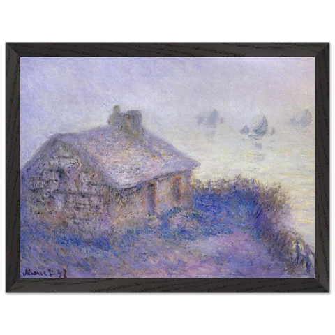 Customs House at Varengeville in the Fog by Claude Monet — Framed art print at Zephyeer