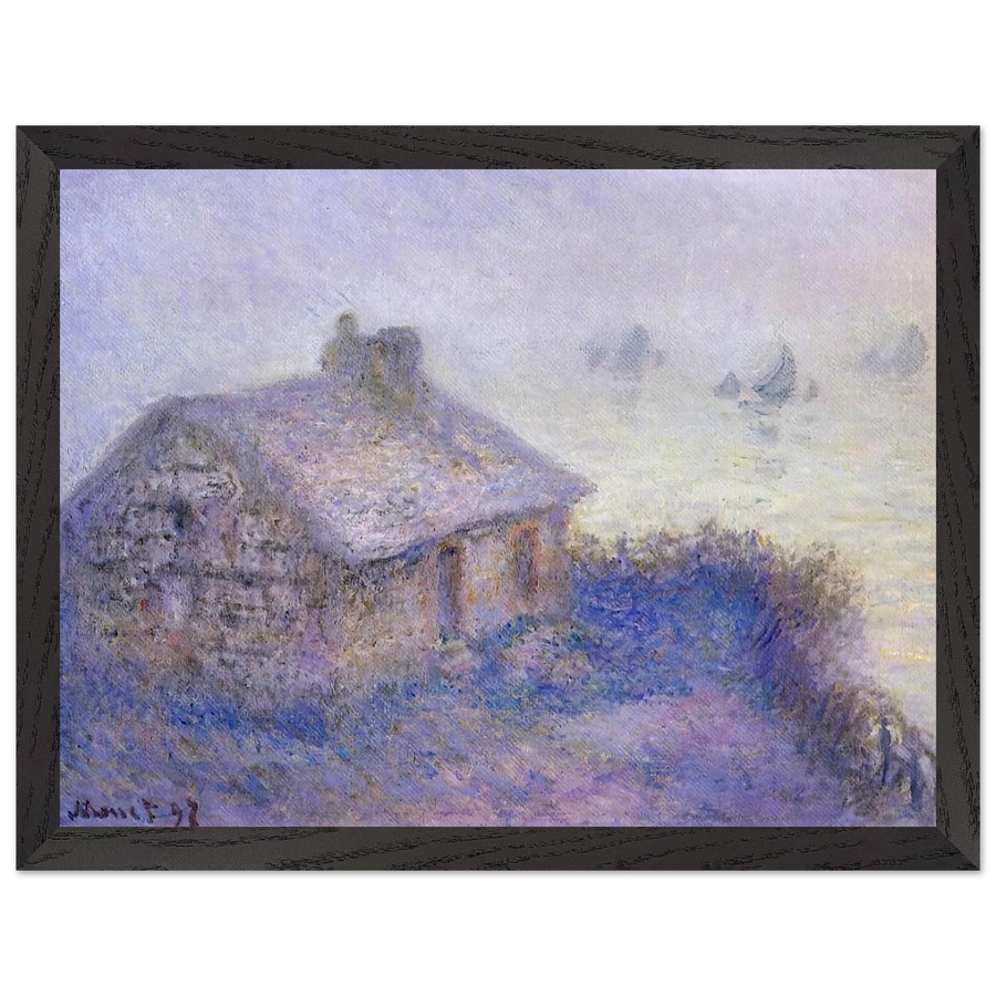 Customs House at Varengeville in the Fog by Claude Monet — Framed art print at Zephyeer