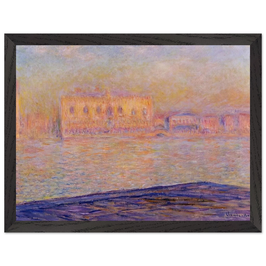 The Doges' Palace Seen from San Giorgio Maggiore by Claude Monet — Framed art print at Zephyeer