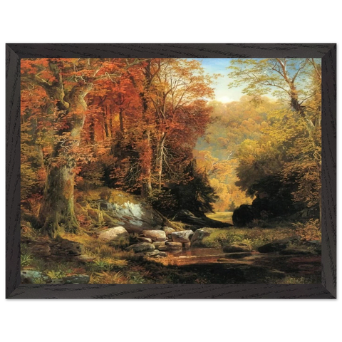 Cresheim Glen, Wissahickon, Autumn by Thomas Moran — Framed art print at Zephyeer