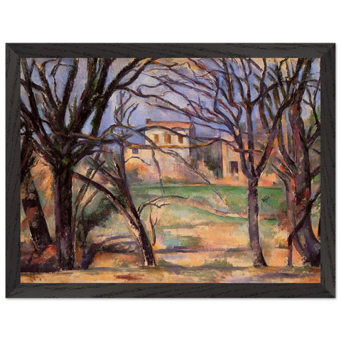 Trees and houses by Paul Cézanne — Framed art print at Zephyeer