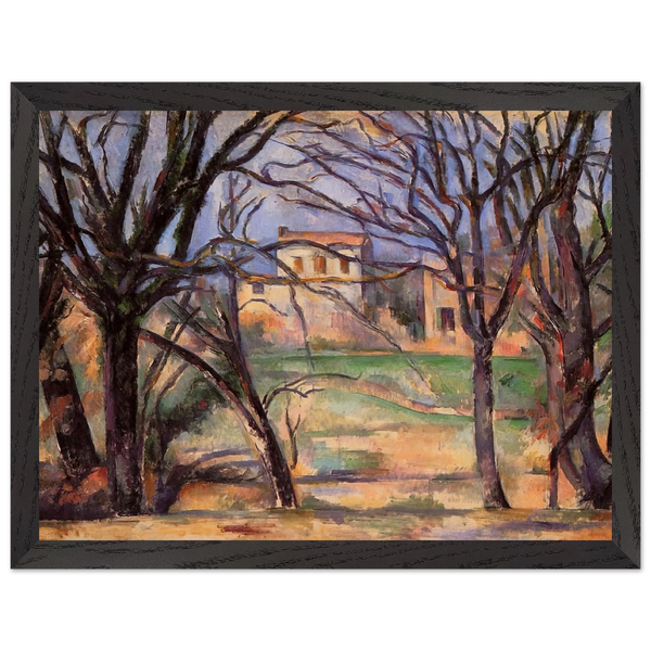 Trees and houses by Paul Cézanne — Framed art print at Zephyeer