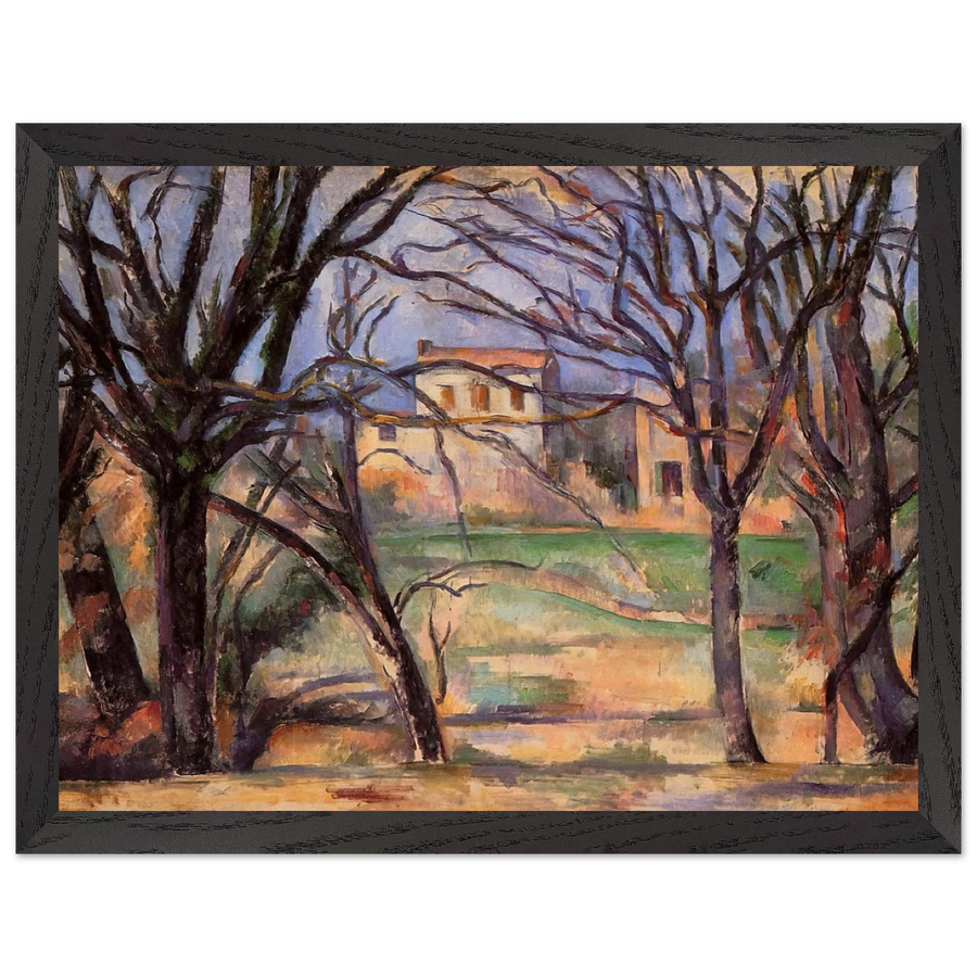 Trees and houses by Paul Cézanne — Framed art print at Zephyeer