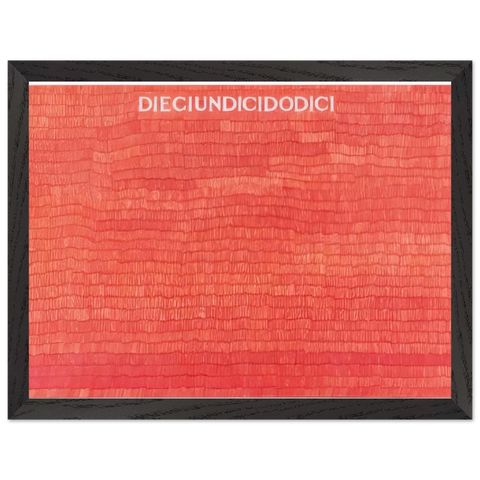 DIECIUNDICIDODICI 1980 by Alighiero Boetti — Framed art print at Zephyeer