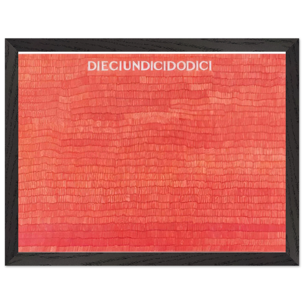 DIECIUNDICIDODICI 1980 by Alighiero Boetti — Framed art print at Zephyeer