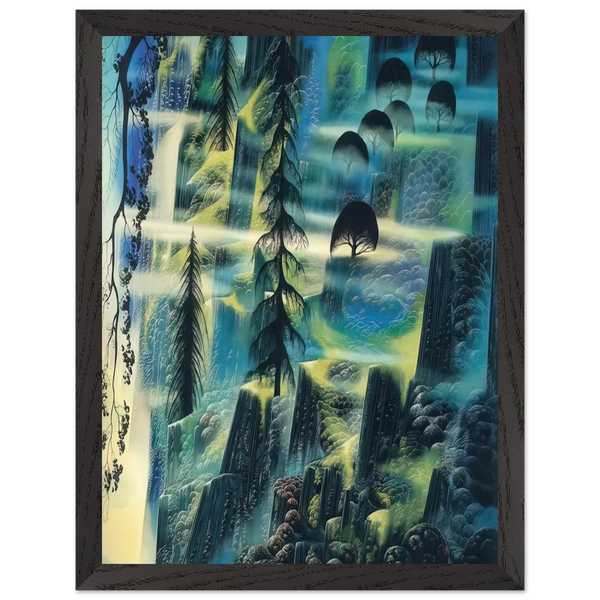 Where Eagles Fly by Eyvind Earle — Framed art print at Zephyeer