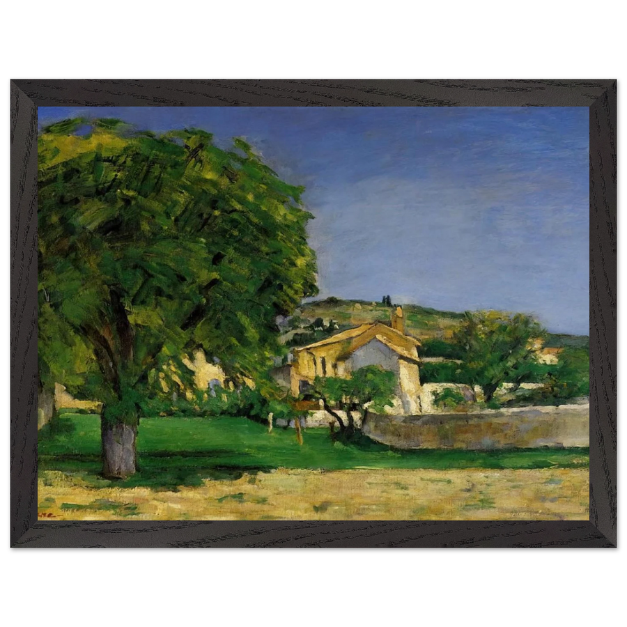 Chestnut Trees and Farmstead of Jas de Bouffin by Paul Cézanne — Framed art print at Zephyeer