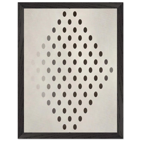 BLACK TO WHITE DISKS 1952 by Bridget Riley — Framed art print at Zephyeer