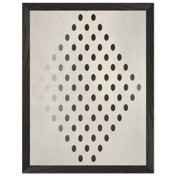 BLACK TO WHITE DISKS 1952 by Bridget Riley — Framed art print at Zephyeer
