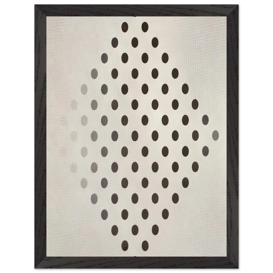 BLACK TO WHITE DISKS 1952 by Bridget Riley — Framed art print at Zephyeer
