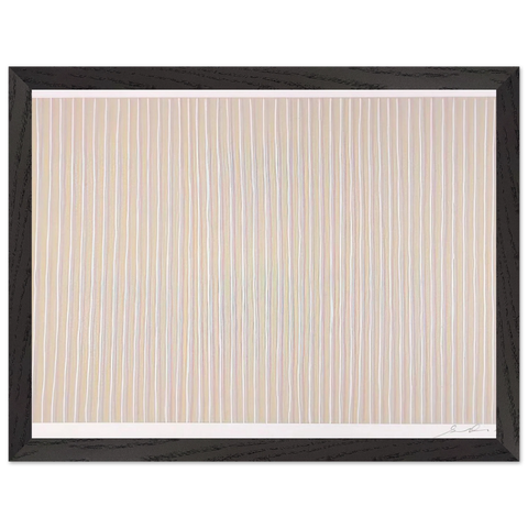 Untitled Pink, Yellow and White - 1980 by Gene Davis — Framed art print at Zephyeer