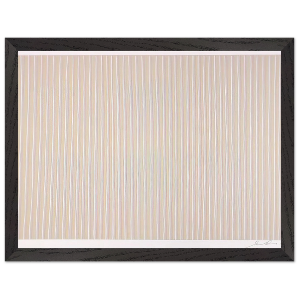 Untitled Pink, Yellow and White - 1980 by Gene Davis — Framed art print at Zephyeer
