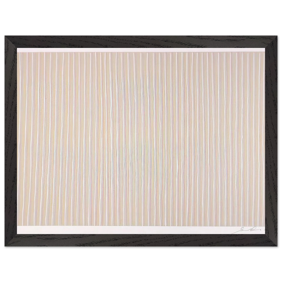 Untitled Pink, Yellow and White - 1980 by Gene Davis — Framed art print at Zephyeer