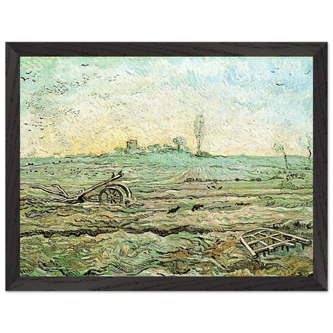 The Plough and the Harrow after Millet by Vincent van Gogh — Framed art print at Zephyeer