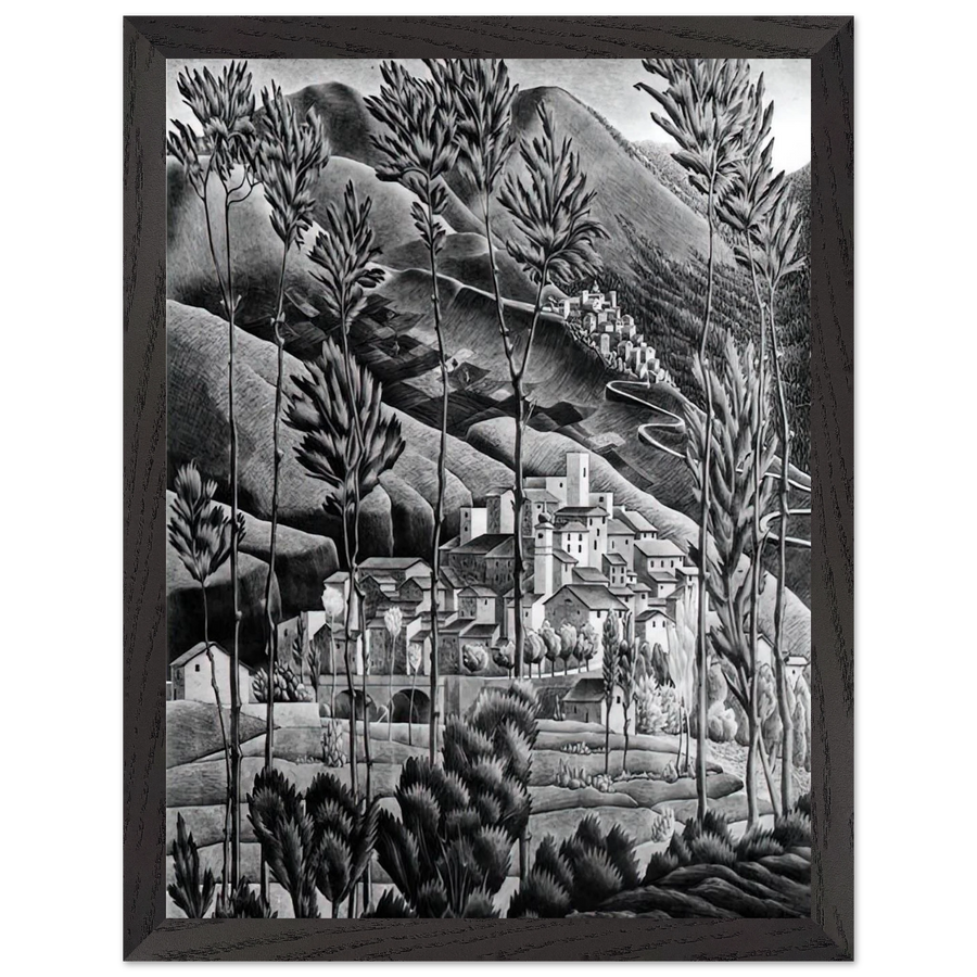 ALFEDENA ABRUZZI by MC Escher — Framed art print at Zephyeer