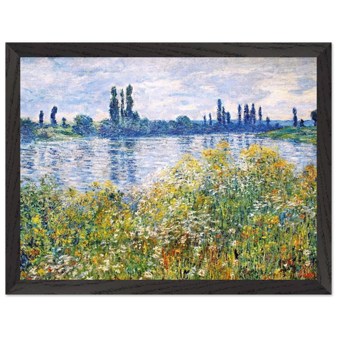 Flowers on the Banks of Seine near Vetheuil by Claude Monet — Framed art print at Zephyeer