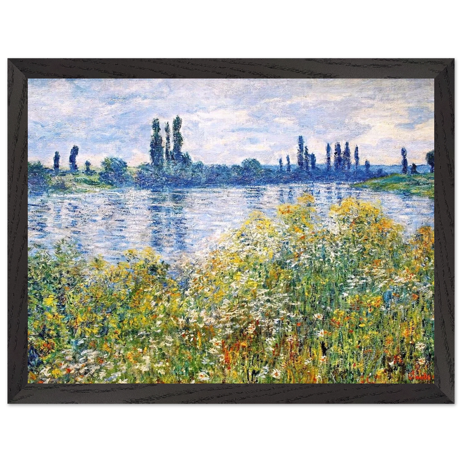 Flowers on the Banks of Seine near Vetheuil by Claude Monet — Framed art print at Zephyeer