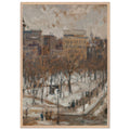 SQUARE IN PARIS SNOWY WEATHER by Gustave Caillebotte — Framed art print at Zephyeer