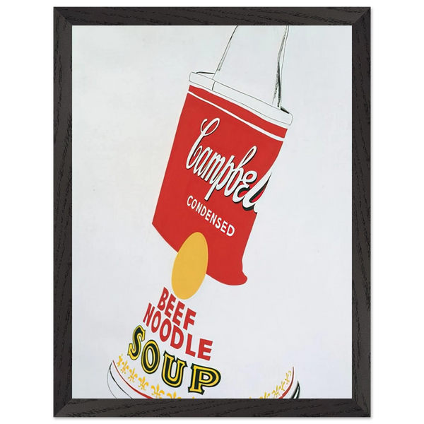 Crushed Campbell's Soup Can  Beef Noodle by Andy Warhol — Framed art print at Zephyeer