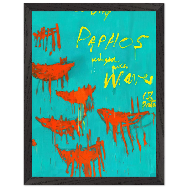Leaving Paphos Ringed With Waves V by Cy Twombly — Framed art print at Zephyeer