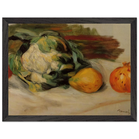 Cauliflower and Pomegranates by Pierre-Auguste Renoir — Framed art print at Zephyeer
