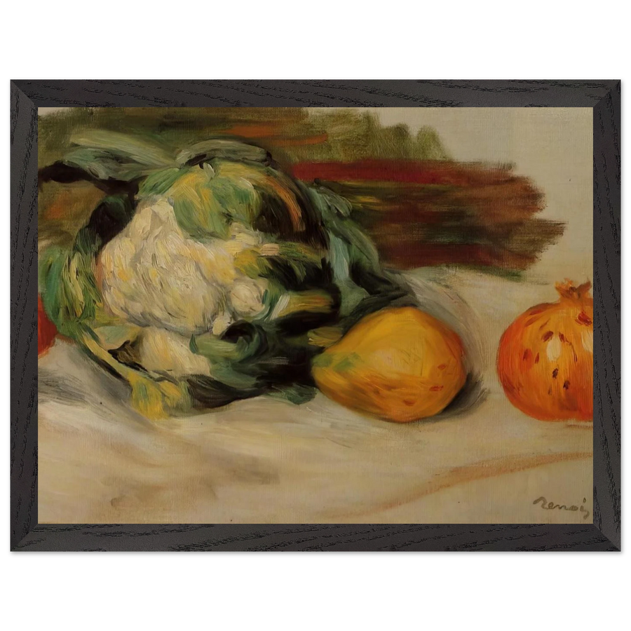 Cauliflower and Pomegranates by Pierre-Auguste Renoir — Framed art print at Zephyeer
