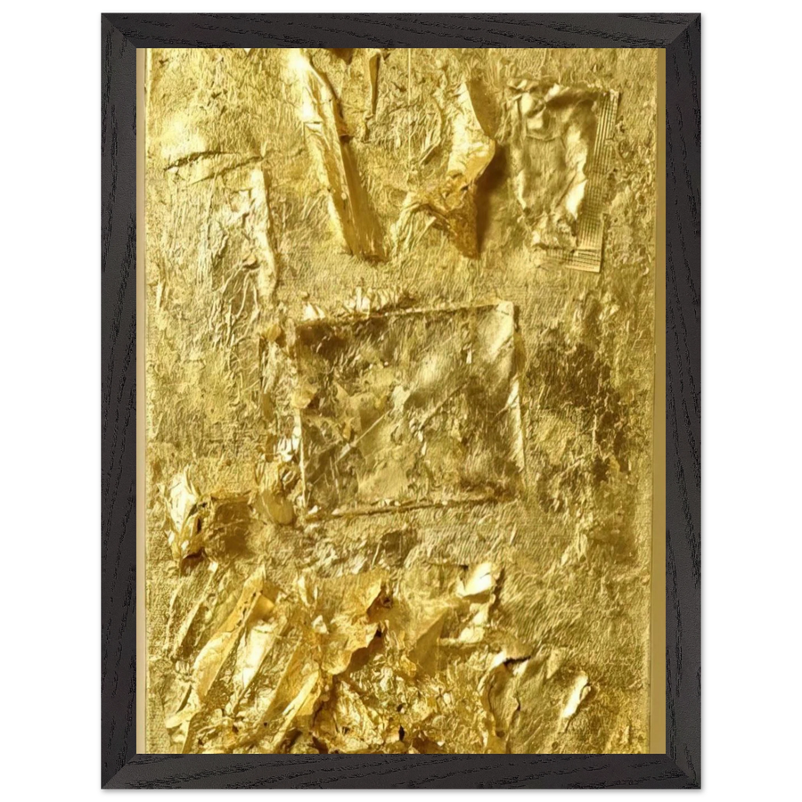 UNTITLED GOLD PAINTING 1964 by Robert Rauschenberg — Framed art print at Zephyeer