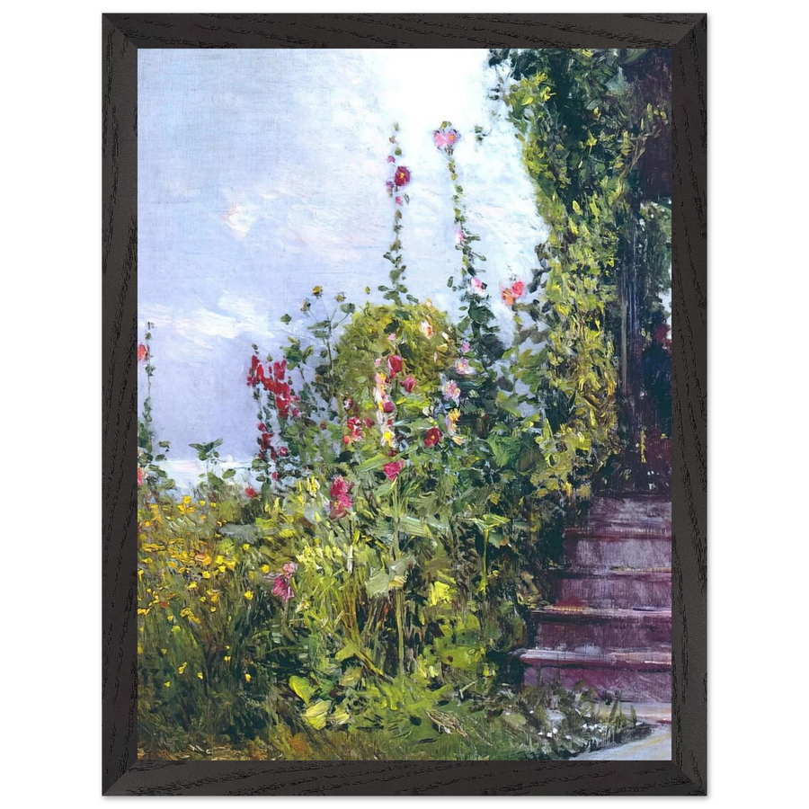 Celia Thaxter's Garden, Appledore, Isles of Shoals by Childe Hassam — Framed art print at Zephyeer