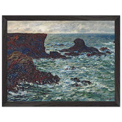 Rocks at Port Coton, the Lion Rock by Claude Monet — Framed art print at Zephyeer