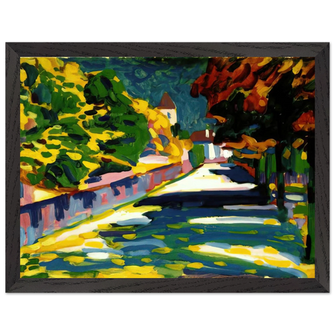 AUTUMN IN BAVARIA 1908 by Wassily Kandinsky — Framed art print at Zephyeer