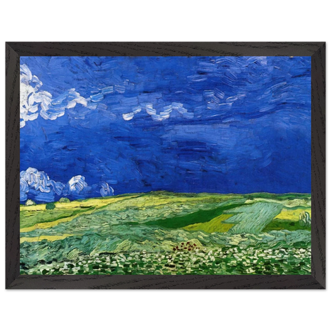 Wheatfields under Thunderclouds by Vincent van Gogh — Framed art print at Zephyeer