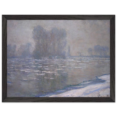 Ice Floes, Misty Morning by Claude Monet — Framed art print at Zephyeer