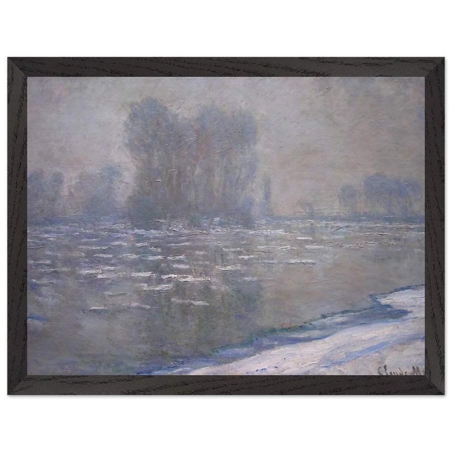 Ice Floes, Misty Morning by Claude Monet — Framed art print at Zephyeer