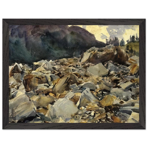 Purtud, Alpine Scene and Boulders by John Singer Sargent — Framed art print at Zephyeer