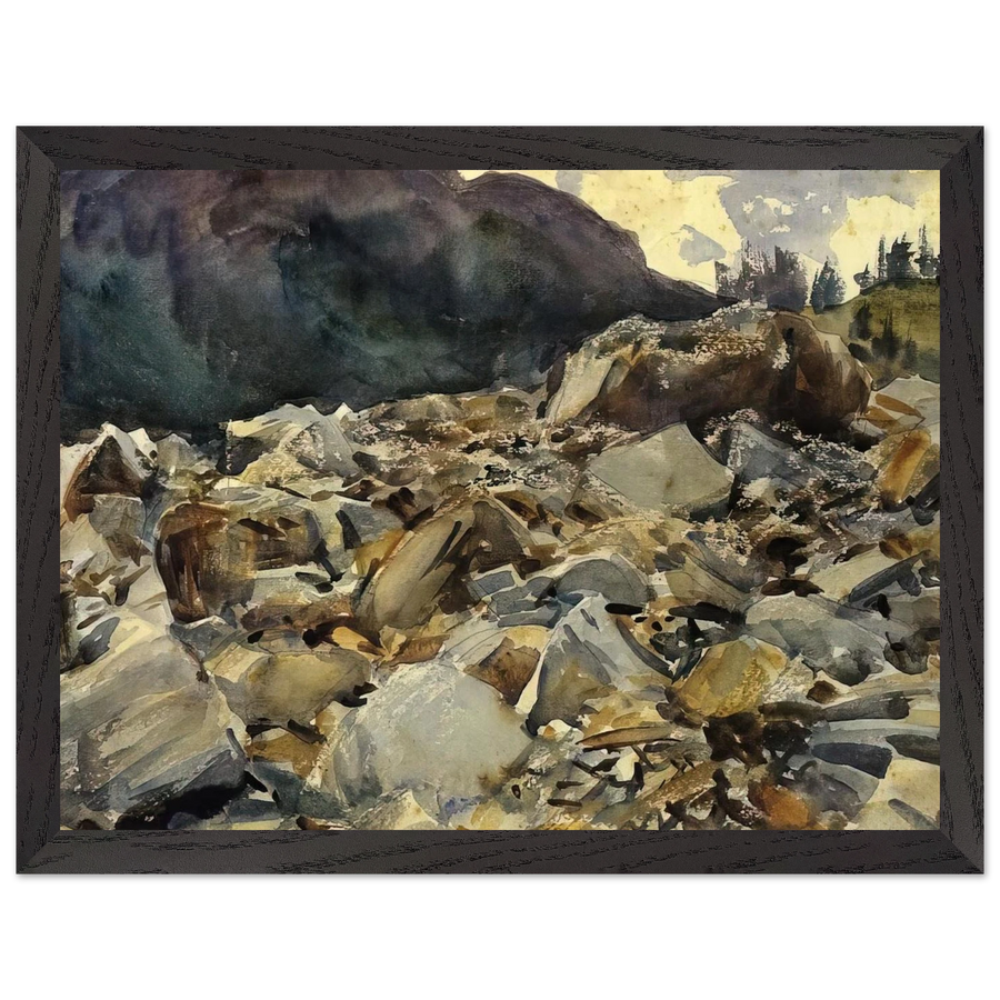 Purtud, Alpine Scene and Boulders by John Singer Sargent — Framed art print at Zephyeer