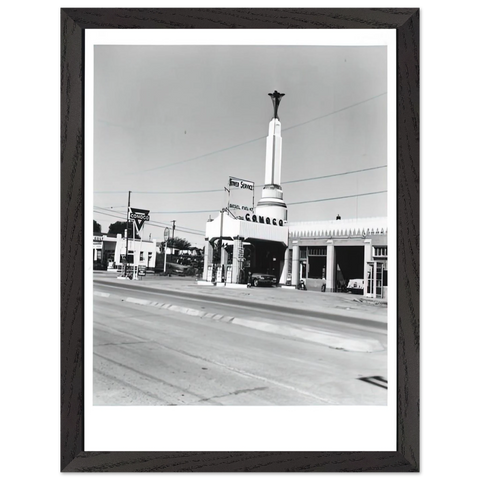 CONOCO SHAMROCK TEXAS FROM FIVE VIEWS FROM THE PANHANDLE SERIES by Edward Ruscha — Framed art print at Zephyeer