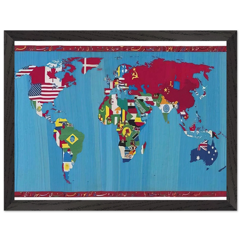 MAPPA DEL MONDO 1988 by Alighiero Boetti — Framed art print at Zephyeer