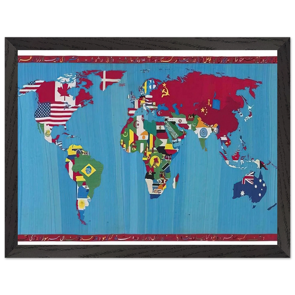 MAPPA DEL MONDO 1988 by Alighiero Boetti — Framed art print at Zephyeer