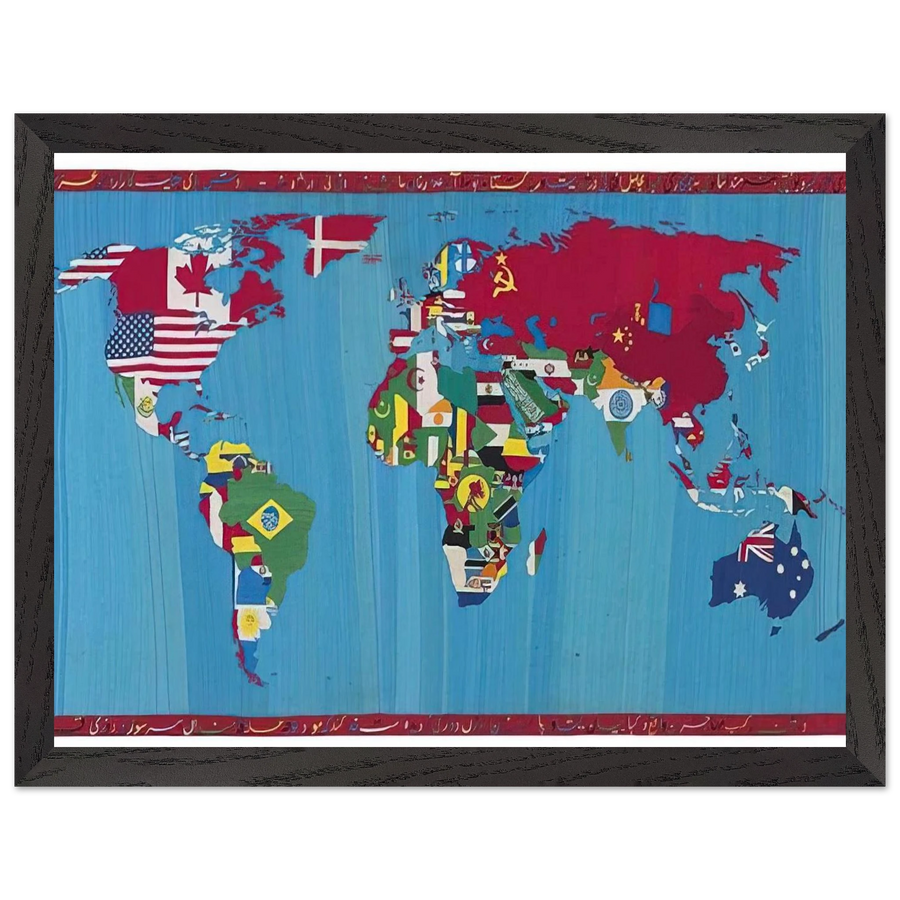 MAPPA DEL MONDO 1988 by Alighiero Boetti — Framed art print at Zephyeer