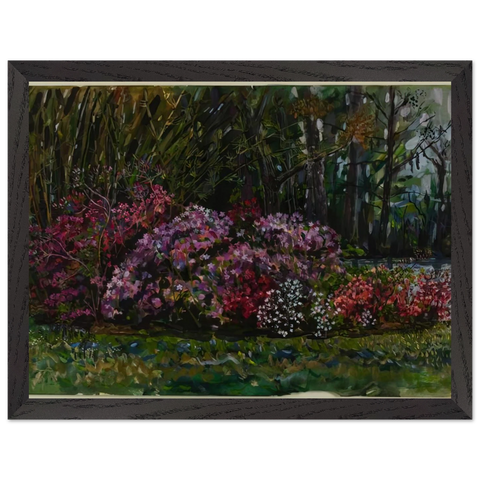 ALICIA S AZALEAS ON ST MARY S RIVER by Ivan Albright — Framed art print at Zephyeer