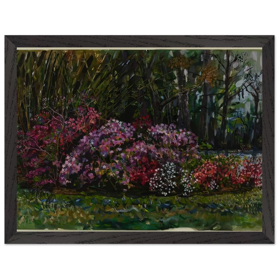 ALICIA S AZALEAS ON ST MARY S RIVER by Ivan Albright — Framed art print at Zephyeer