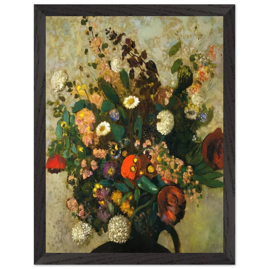 BOUQUET OF FLOWERS 5 by Odilon Redon — Framed art print at Zephyeer