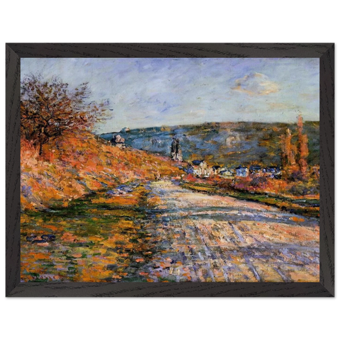 The Road to Vetheuil by Claude Monet — Framed art print at Zephyeer