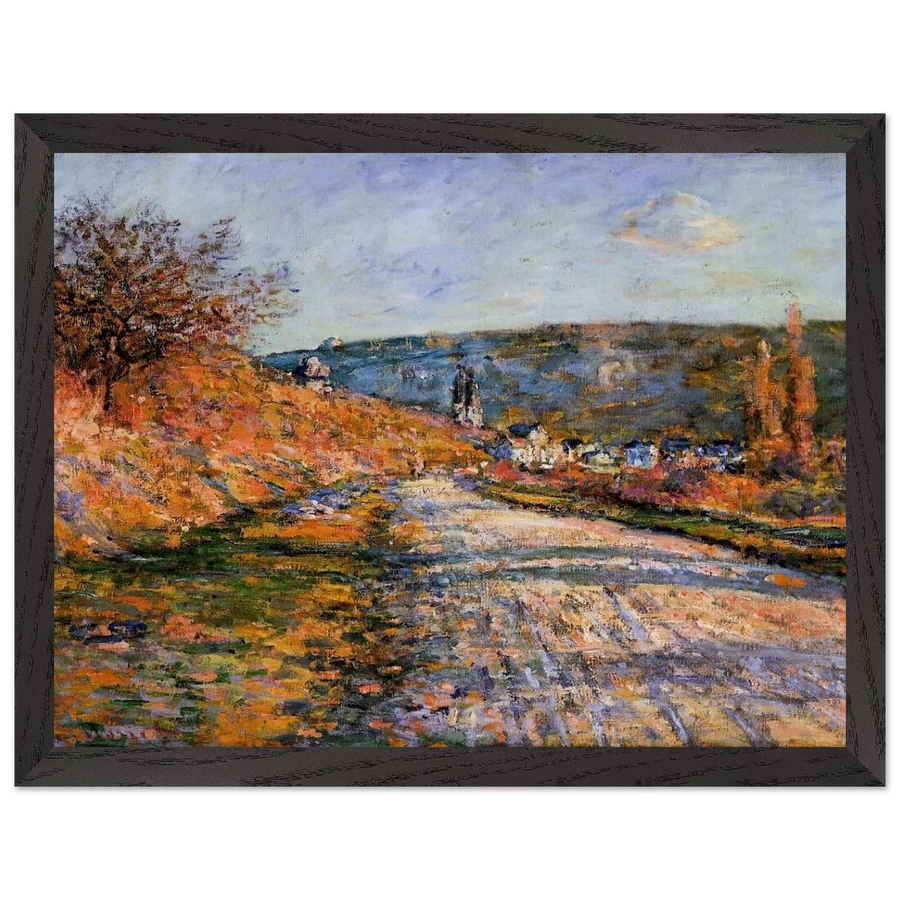 The Road to Vetheuil by Claude Monet — Framed art print at Zephyeer